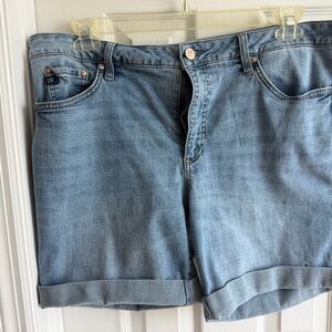 Seven 7 Denim Jeans Folded Bottom Shorts Stretchy Size 16